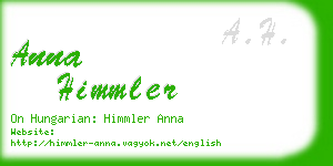 anna himmler business card